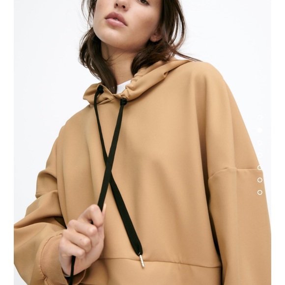 Zara OVERSIZED SWEATSHIRT JACKET - Picture 4 of 12